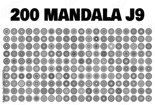various mandala collections - 200 set yoga pattern