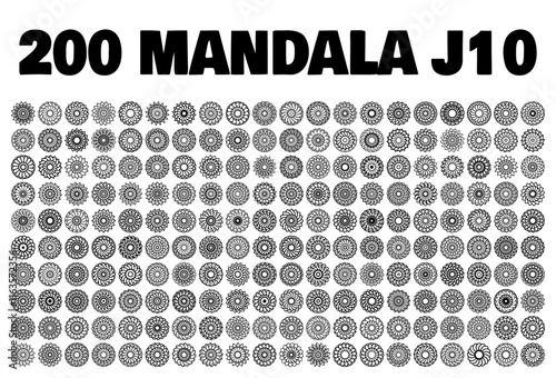 various mandala collections - 200 set yoga pattern