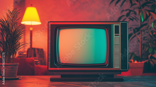 Vintage 80s TV Mockup