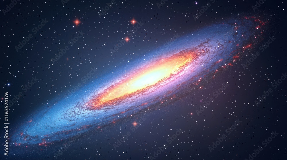A Spiral Galaxy Swirls Among Distant Stars A Spiral Galaxy Swirls Among Distant Stars