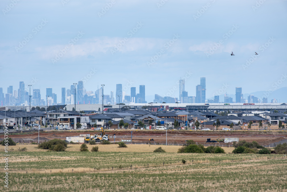 Ταπετσαρία New homes and construction sites at Tarneit, Australia