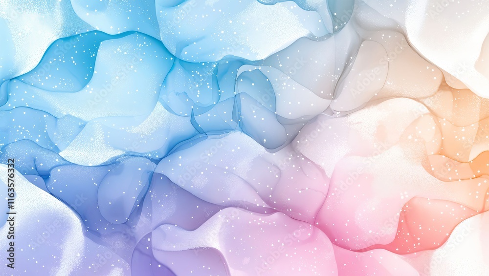 Φωτογραφία A Captivating Scene of Ethereal Colors and Fluid Shapes, This Dreamy Abstract Artwork Evokes a Sense of Calmness and Wonder in a Beautiful Display of Color Transitions