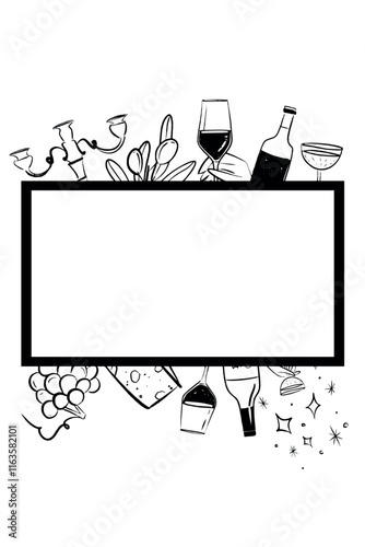 drinking banner. invitation template, menu design, tasting flyer