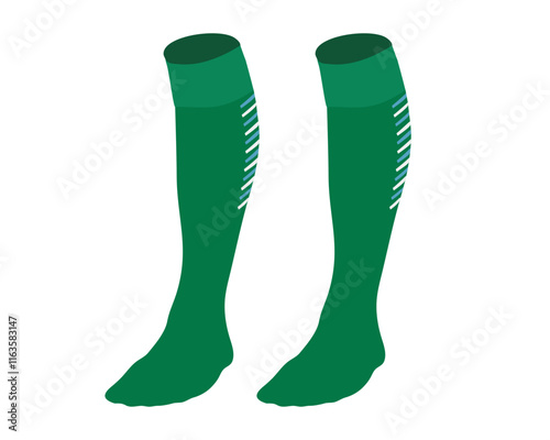 "Comfortable and durable green socks crafted from soft, breathable fabric, perfect for everyday wear or athletic activities. Designed for a snug fit with reinforced heels and toes for added support."