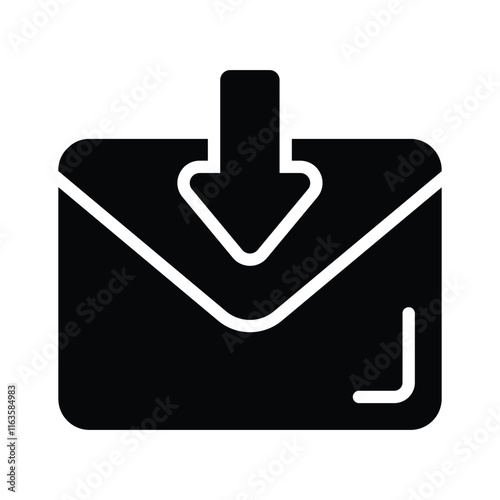 Icon of received mail indicating messages or email notifications