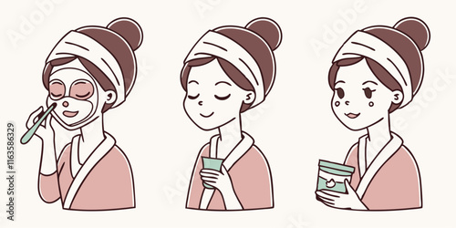 Ai generated skincare routine relaxing self-care at home beauty tips wellness a tranquil environment