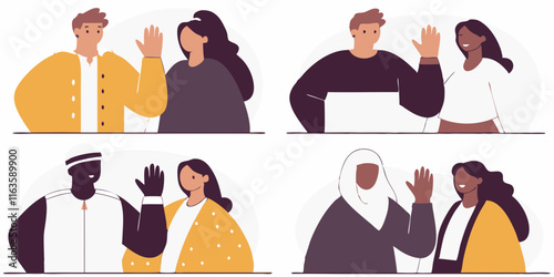 Ai generates diverse connections celebrating inclusivity in social interactions digital art virtual environment creative perspective