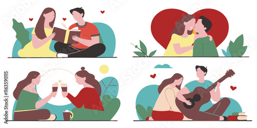 Ai generates weekend adventures young couples bonding over coffee and music in a cozy home environment