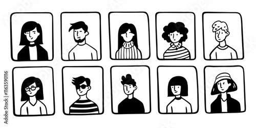 Ai-generated avatars for social media diverse people portraits digital art creative environment engaging viewpoint