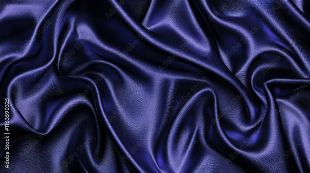Fototapeta premium Elegant Blue Satin Fabric with Soft Lighting Effects