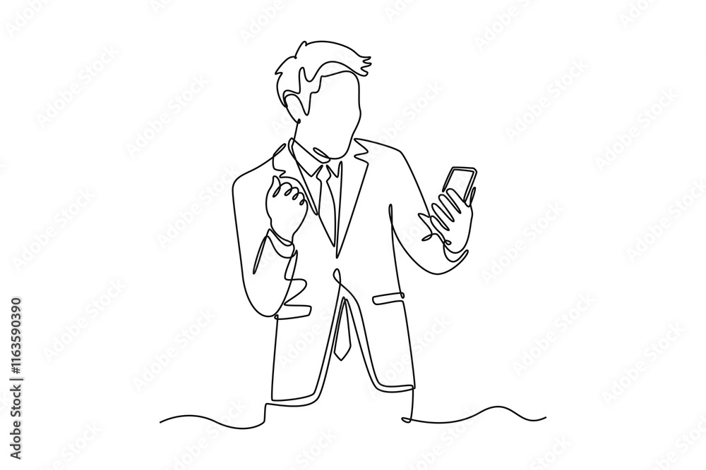 Mobile smart phones Concept. Single line draw design vector graphic illustration. Mobile smart phones Concept. Single line draw design vector graphic illustration.