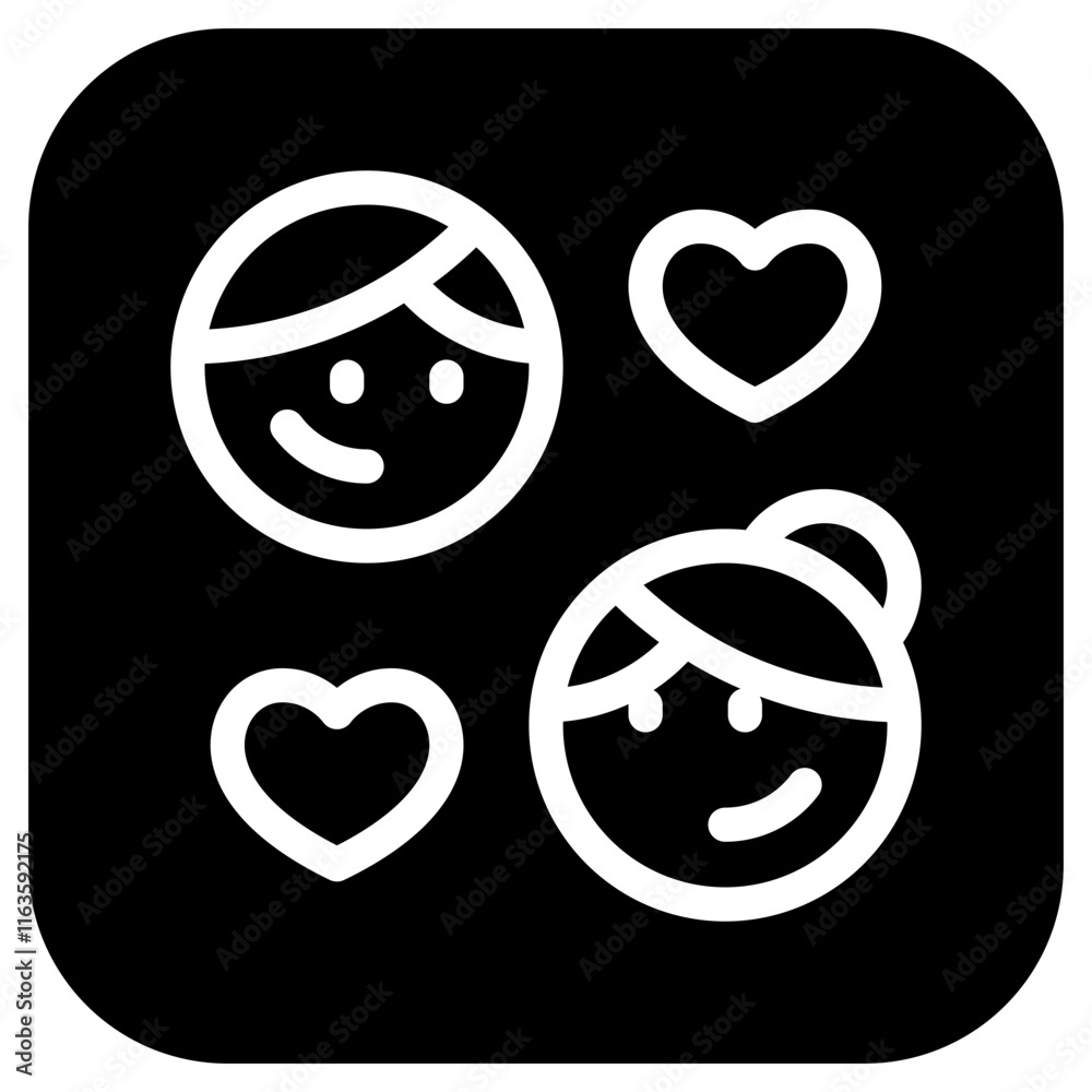 Editable romantic couple vector icon. Wedding, valentine, love, celebration. Part of a big icon set family. Perfect for web and app interfaces, presentations, infographics, etc