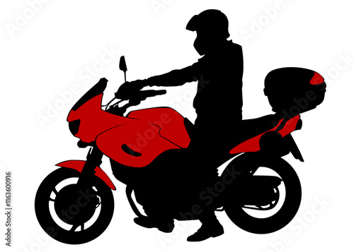 Old big bike on white background
