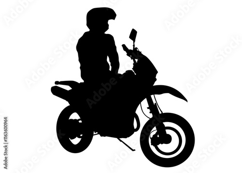 Old big bike on white background