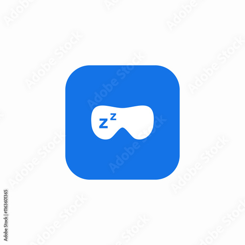 sleep mask zzz good night sleep icon vector sign