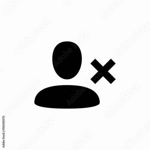 Block user account restrict icon vector sign
