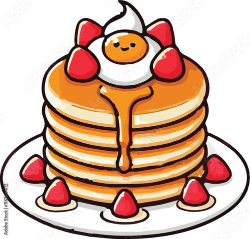Pancake vector art illustration. pancake vector icon.