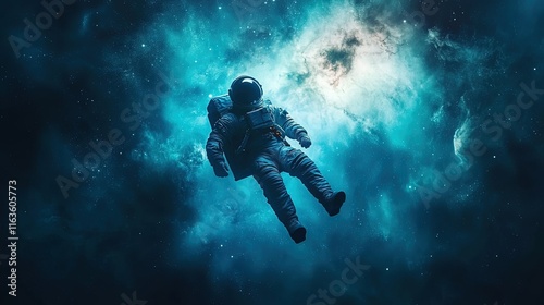 Wallpaper Mural Astronaut in weightlessness, surrounded by a vibrant galaxy, exploring the wonders of the cosmos, a surreal journey through space. Torontodigital.ca