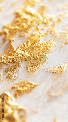 Fine gold dust shimmering under soft light