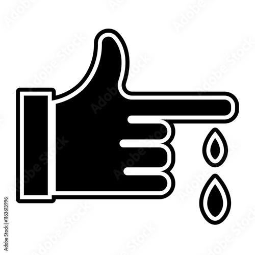 blood test glyph icon