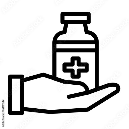 medicine from the midwife line icon