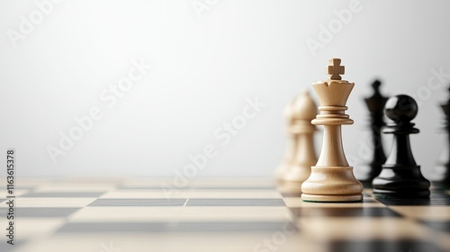 Strategic Chessboard with Development Pieces, illustrating tactical business growth and competitive positioning in a dynamic market landscape