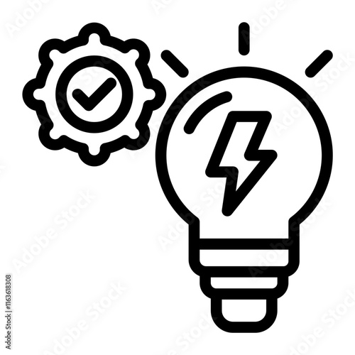 ideas according to management line icon