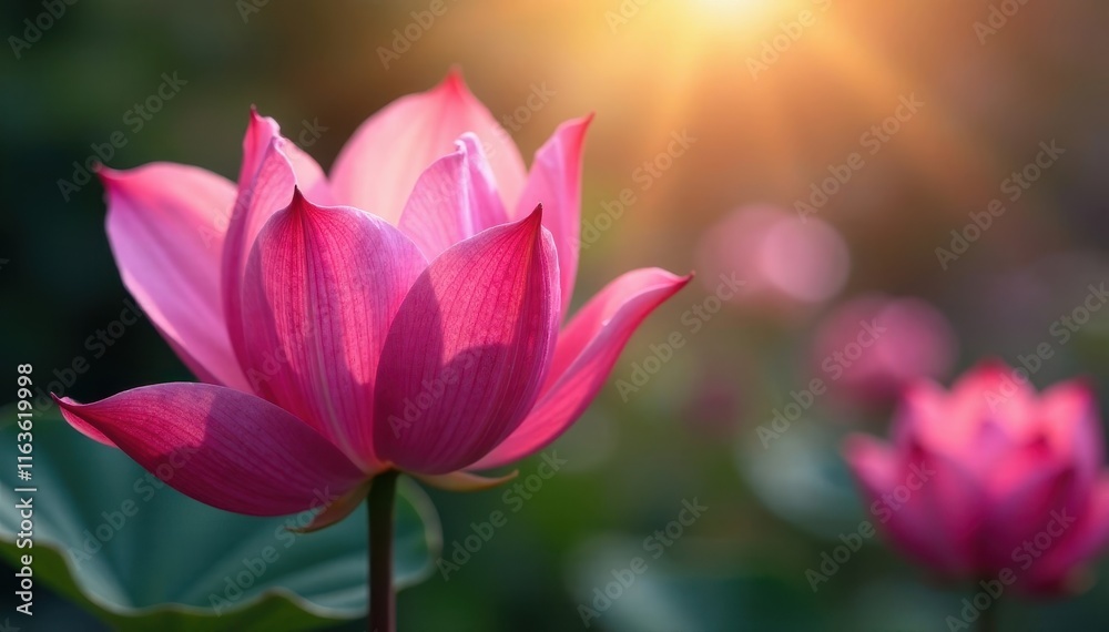 Obraz premium Delicate pink petals unfolding in morning dew, gardens, floral