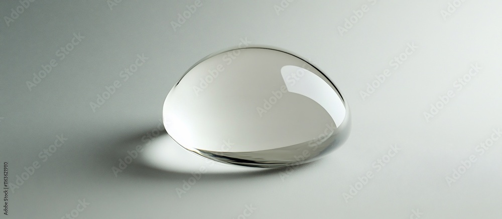 Clear, Oval Shaped, Transparent Orb. Clear, Oval Shaped, Transparent Orb.