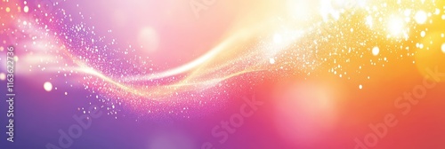 Abstract Wavy Light Trails with Purple, Pink, Yellow, and Orange Hues for Marketing Designs