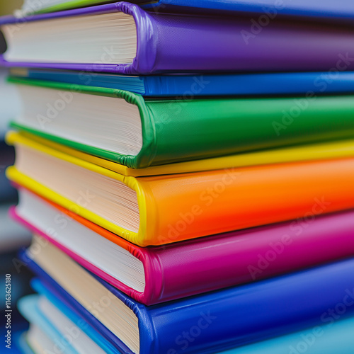 Wallpaper Mural Stack of colorful books. Torontodigital.ca