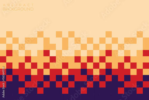 Abstract Square Pattern Background, Abstract Pixel Background, seamless pattern  with vintage color theme