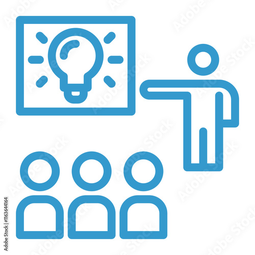 presenting ideas color icon