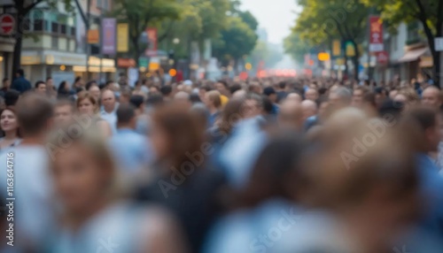 Wallpaper Mural blur people walking in the city Torontodigital.ca