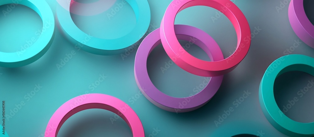 Abstract 3d Rings. Abstract 3d Rings.