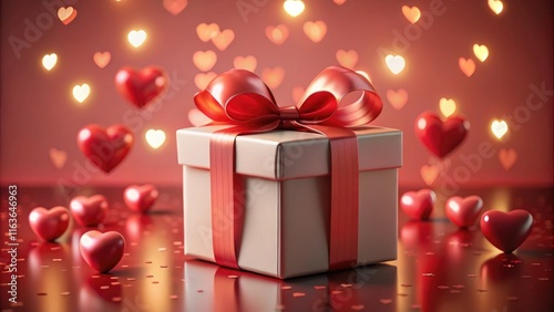 Valentine's Day gift 3d illustration