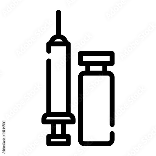 injectable drugs cutline icon photo