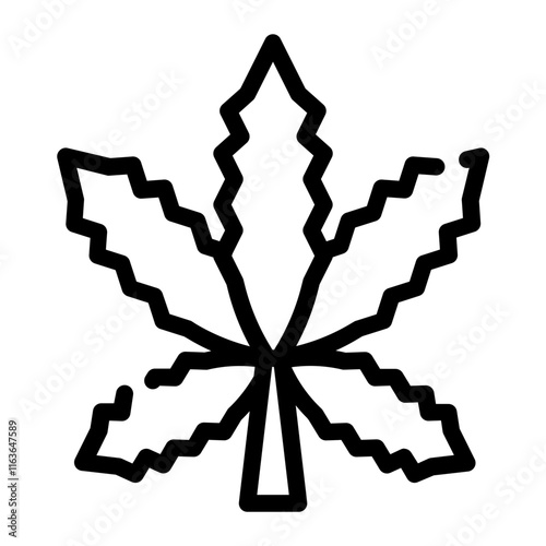 marijuana leave cutline icon