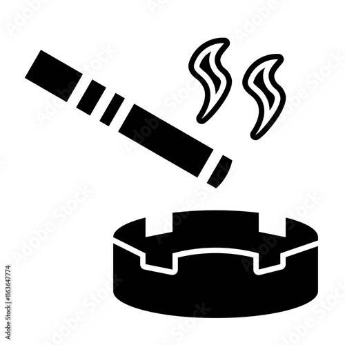 cigarettes and ashtrays glyph icon