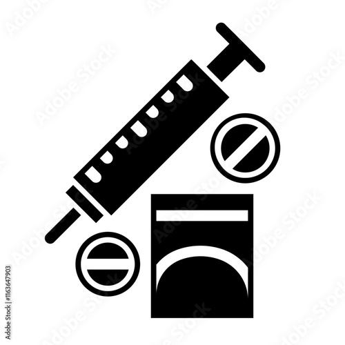 narcotics glyph icon