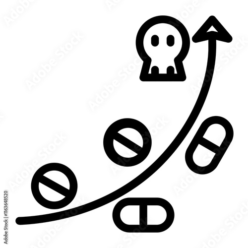 overdose line icon