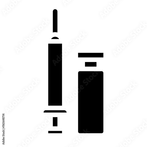 injectable drugs solid icon