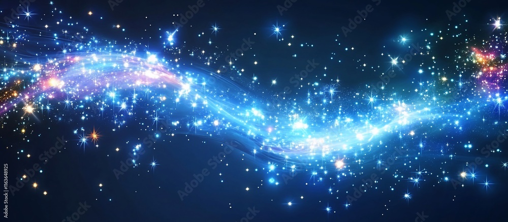 Obraz premium Abstract glowing cosmic stream.