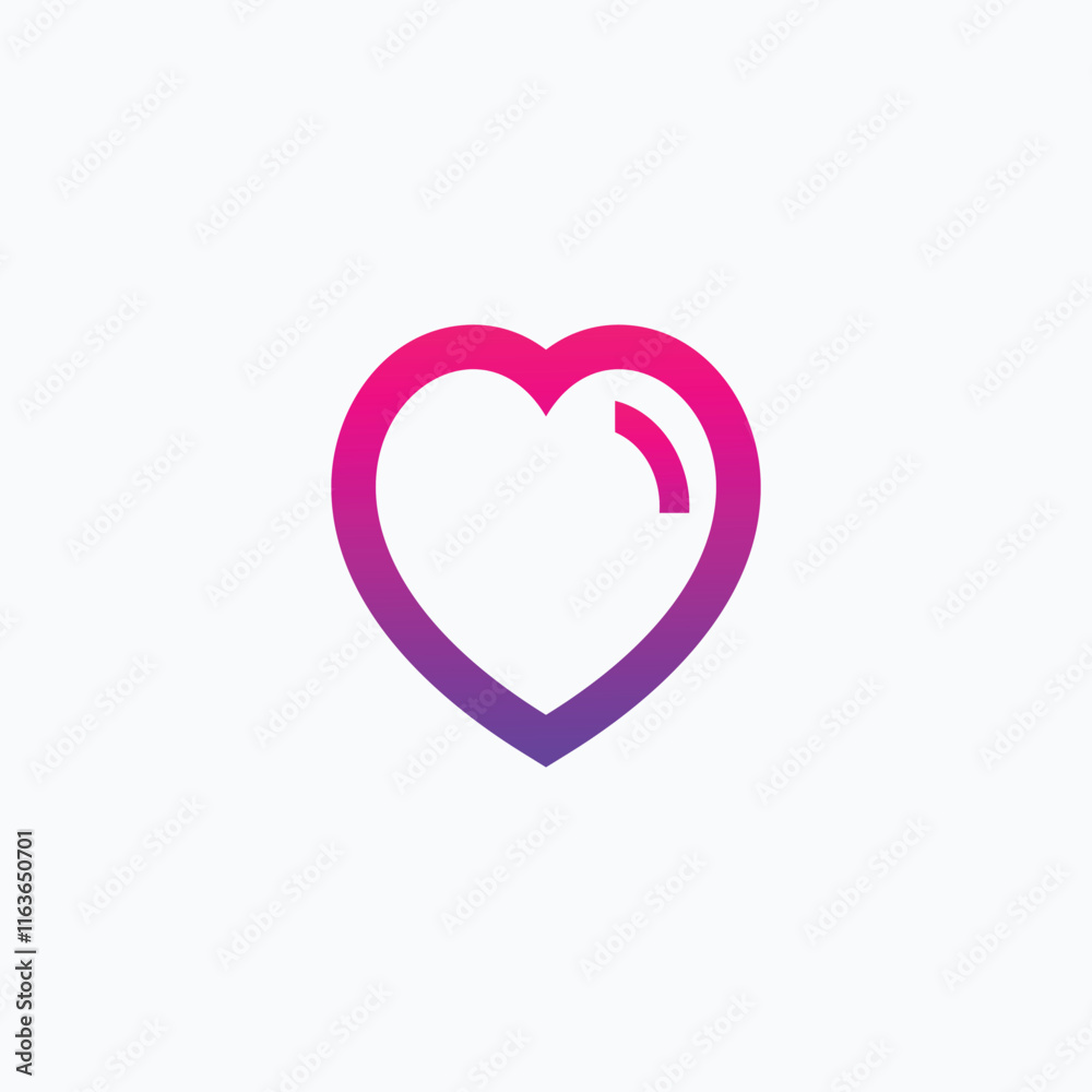 logo icon flat design love beautiful colorful logo icon flat design love beautiful colorful