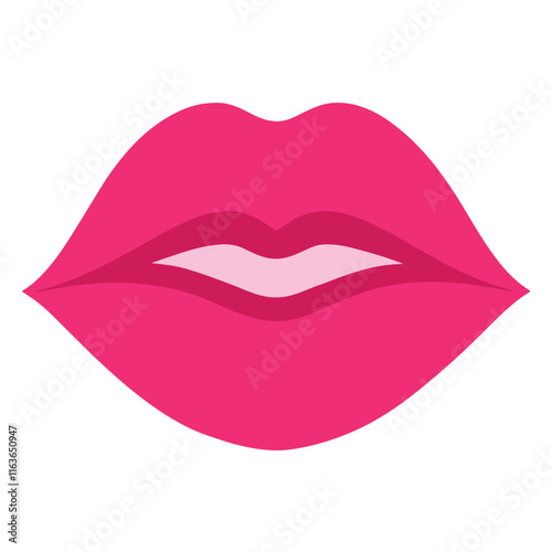 kissing lips valentine day vector