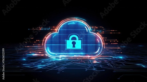 Wallpaper Mural Modern Cloud Computing Concept with Minimalist Design Torontodigital.ca