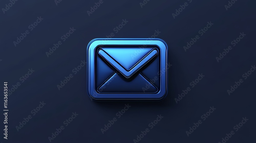 An Outlook icon, no logo, dark blue background An Outlook icon, no logo, dark blue background