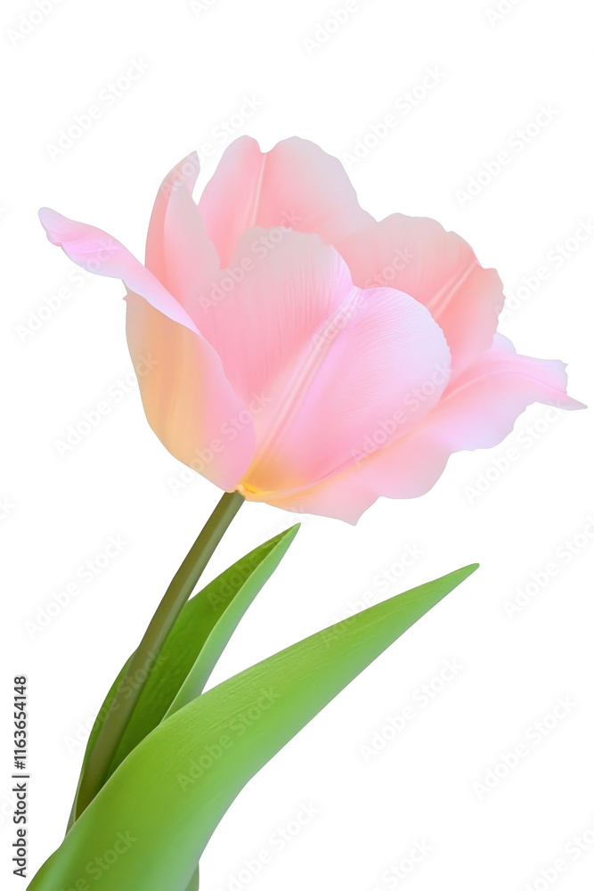 Fototapeta premium High-Quality PNG pink tulip flower on white background