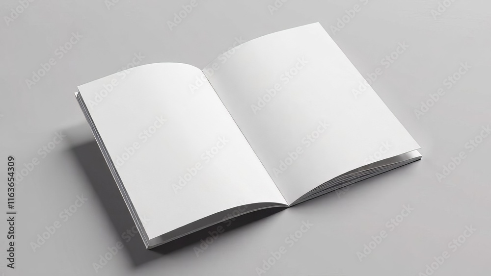 blank open book. White paper open external layout of open brochure blank open book. White paper open external layout of open brochure