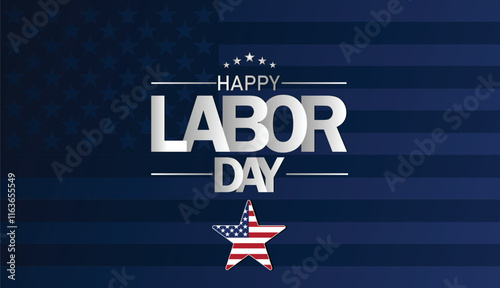 Happy Labor Day USA wallpaper with shapes and typography, banner, card, poster, template. Happy Labor Day USA, Modern background